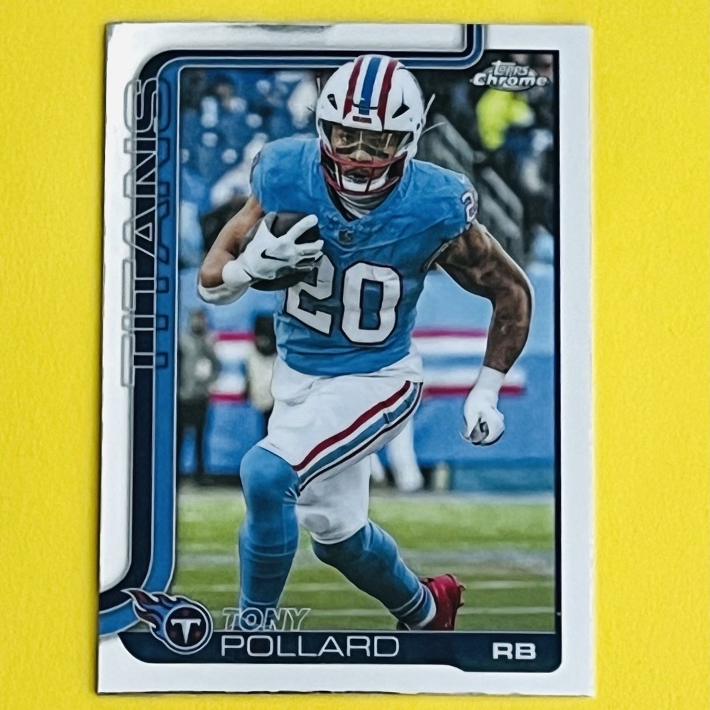 2025 Topps Chrome NFLβ Football Tony Pollard #290 Tennessee Titans Base Card DC